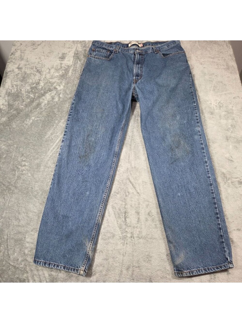 Levis 550 Jeans Mens 40X34 Blue Relaxed Fit 100% Cotton Denim Distressed